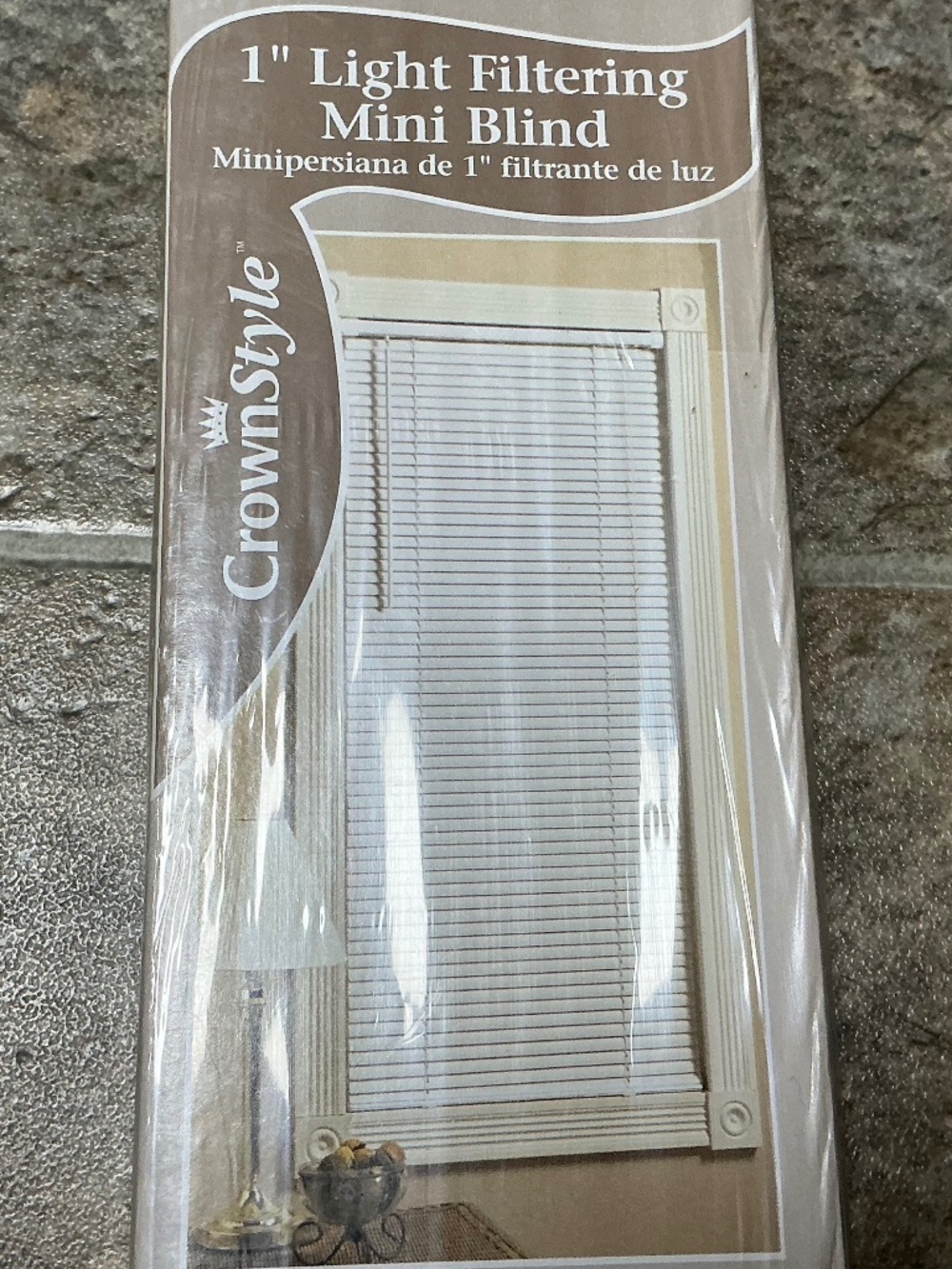 CrownStyle Ivory 1” Light Filtering Mini Blinds 23” x 42”